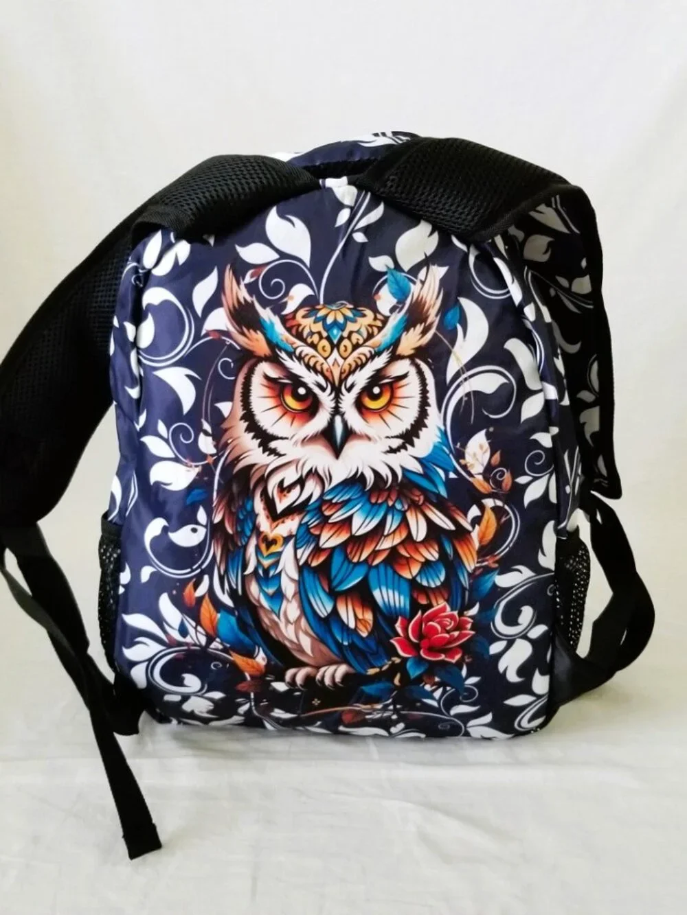 NWOT! Lightweight Backpack with Owl Design and Bottle Pockets for Everyday Use